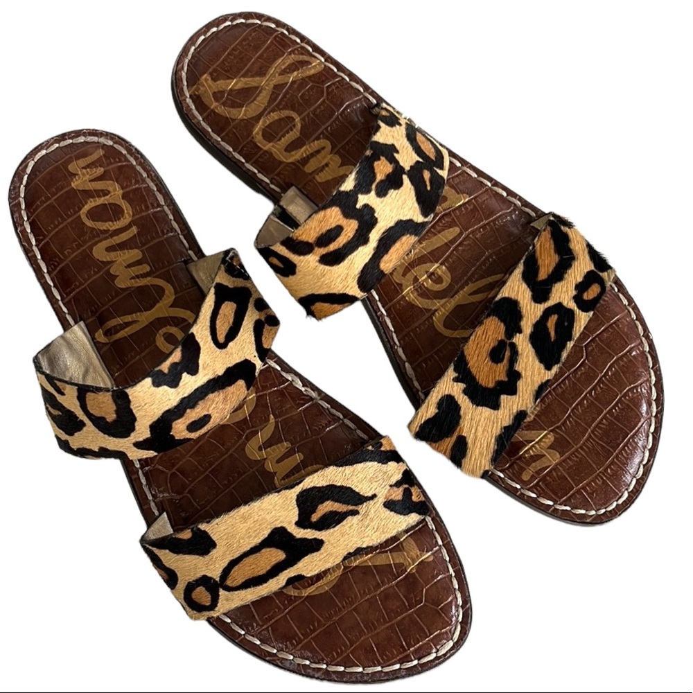 Sam Edelman leather / hair calf sandals